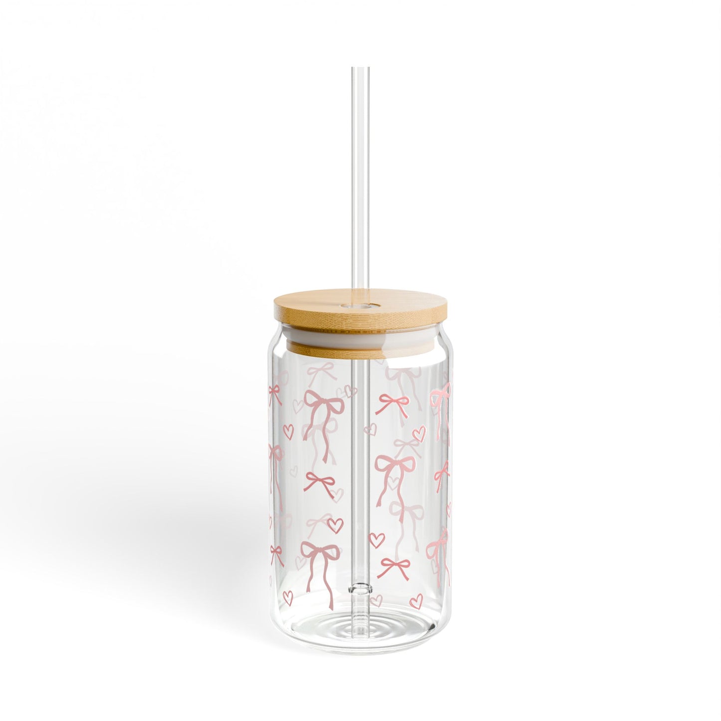 Cute Bow Design Sipper Glass, Perfect for Pink lovers!