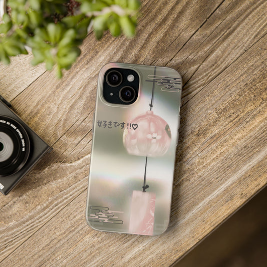 Aesthetic Phone Case with Japanese chime art